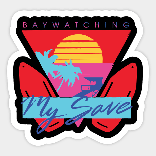 Baywatching My Save Light Sticker by chiantone